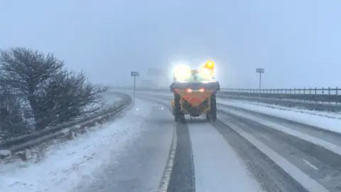 Gritter on the A74