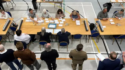 Richard Smith/BBC Castle Point Borough Council election count