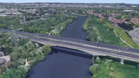 Nottingham A52 bridge closure Repairs will continue for rest of year