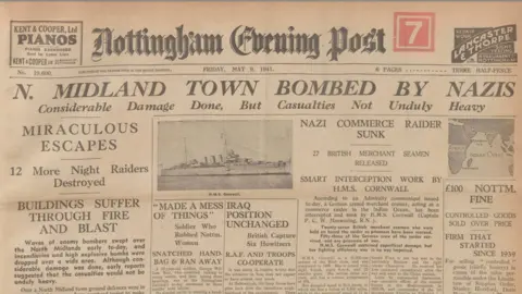 British Newspaper Archive Newspaper report of bombings