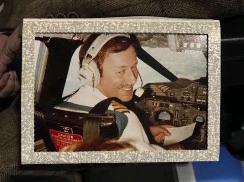 Photograph of Derek Ellis flying Concorde