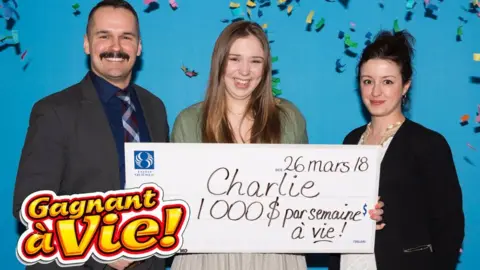 Loto Quebec Charlie Lagarde won the lottery on her 18th birthday