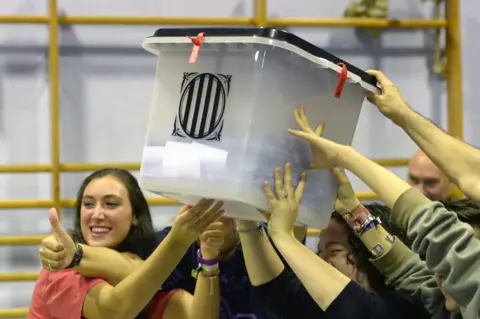 Getty Images Ballot box after polls close