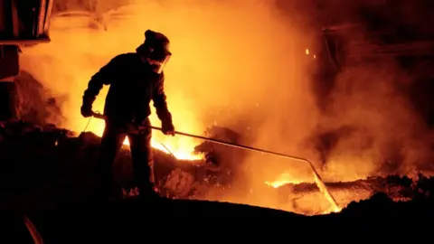 Getty Images Steelworker at Port Talbot