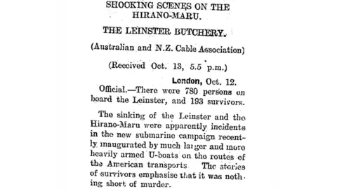 PAPERS PAST A contemporary newspaper report of the sinking