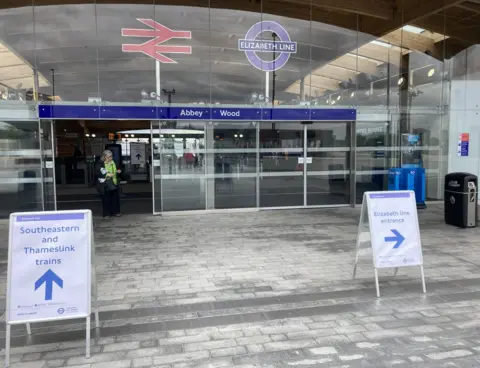 Abbey Wood station main entrance open