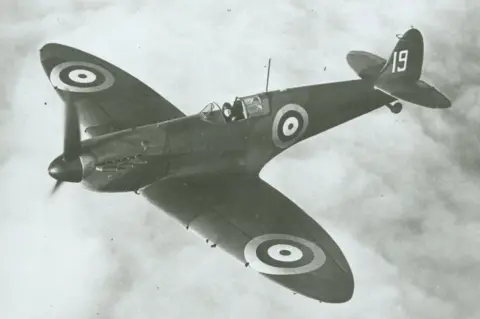 IWM Sqn Ldr Henry Iliffe Cozens in a Spitfire