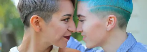 Getty Images Couple with noses touching