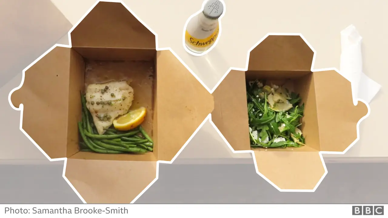 Cod and beans and a rocket salad