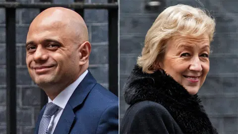 Getty Images Composite image showing Sajid Javid and Andrea Leadsom