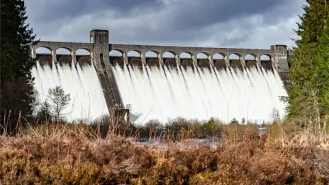 Getty Images Dam was built as part of a hydro electric generating scheme in Dumfries and Galloway, south west Scotland.