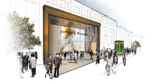 Diageo Artist's impression of the planned Johnnie Walker "immersive visitor experience"