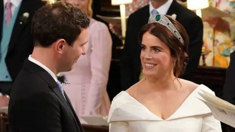 PA The wedding of Princess Eugenie to Jack Brooksbank at St George's Chapel in Windsor Castle
