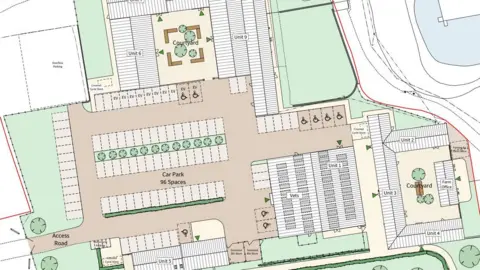 Breckland Council A planning document detailing the proposed layout of the site.