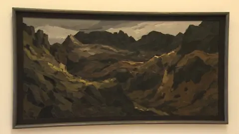 Martin Tinney Gallery One of Sir Kyffin Williams's paintings in the Martin Tinney Gallery