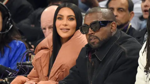 Getty Images Kim Kardashian and Kanye West