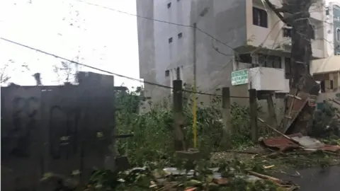 Luke Lasam Storm damage and collapsed fencing in Tuguegarao