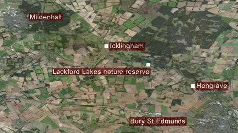 Map showing location of reserve