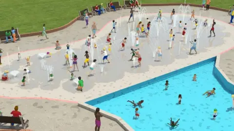 Nottingham City Council Victoria Embankment pool plan