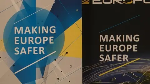 Europol sign 'Making Europe Safer'