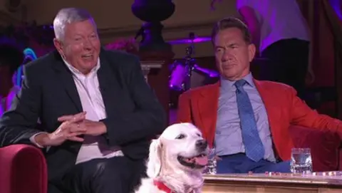 Alan Johnson, Michael Portillo and Molly the dog
