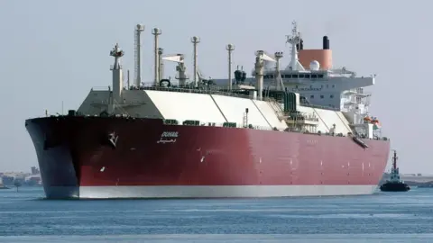 Getty Images A Qatari LNG ship