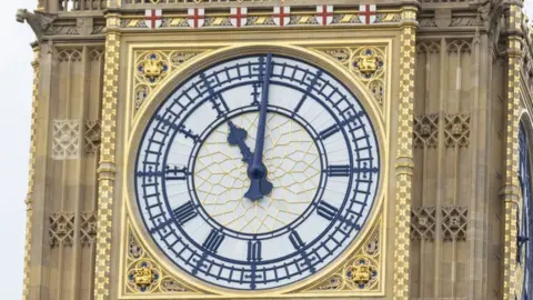 Anadolu Agency Big Ben, cleaned clock face