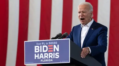 Getty Images Some Venezuelans believe Joe Biden is too left-wing