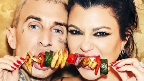 Ellen Von Unwerth Kourtney Kardashian and Travis Barker.