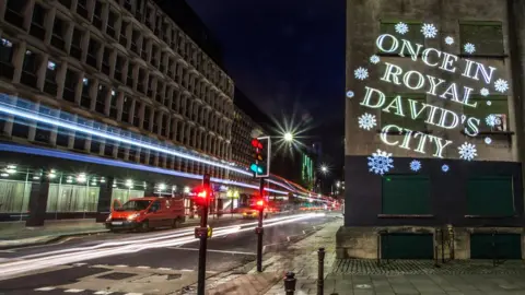 Plaster Communications Bristol ADVENTures illumination in Broadmead