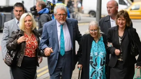 PA Rolf Harris and family members