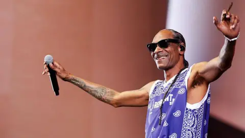 Getty Images Snoop Dogg performed at the Sahara Tent during the 2026 Coachella Valley Music and Arts Festival at Empire Polo Club