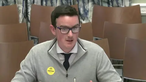Dr Pádraig Ó Tiarnaigh addressing the committee