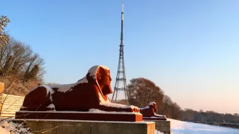 Rakel A blanket of snow makes the sphinxes at Crystal Palace even more dazzling than usual