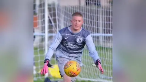 Kelly Northall Brooklyn as a goal keeper before the operation