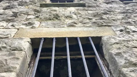 Coalhouse fort windows with bars