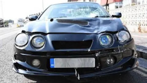 Sussex Police Fasan's damaged car