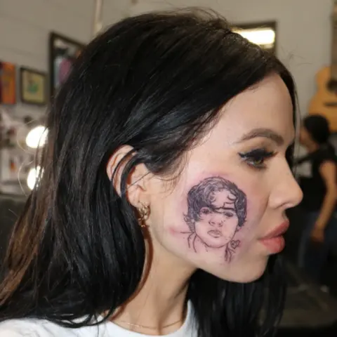 Woman face tattoo by El Mori Tattoo | Post 28819