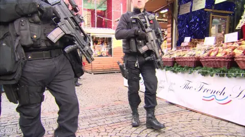 Armed police at Christmas markets