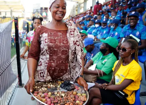 EPA A kola nut seller in Lagos, Nigeria - Saturday 1 May 2021
