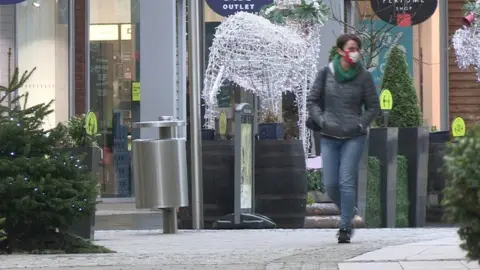 Shoppers were out and about in Banbridge on Friday morning