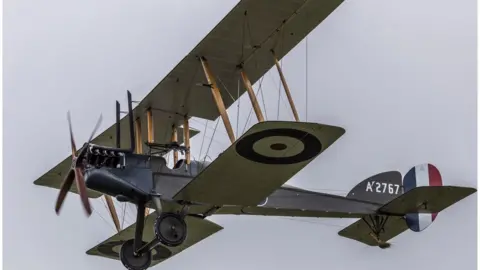 Stow Maries World War One aircraft flying at Stow Maries