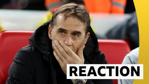 Julen Lopetegui looks glum