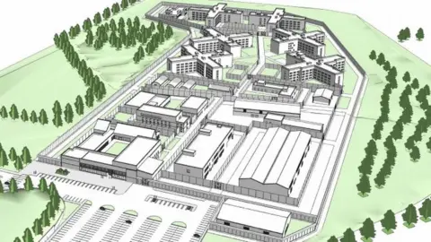 Ministry Of Justice Artist's impression of plans for Full Sutton new prison