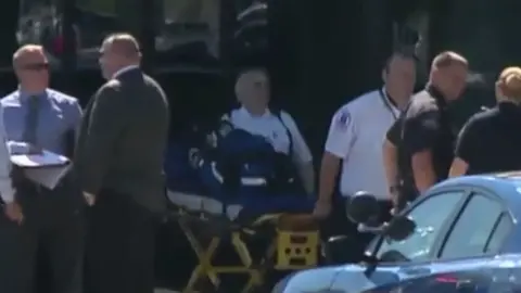 ABC More than 100 passengers and employees were stranded on the pavement as investigators searched the airport