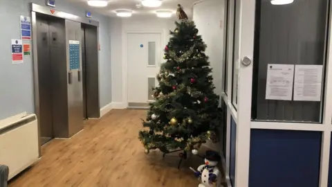 Tony Fisher/BBC Christmas tree in Boswell Court