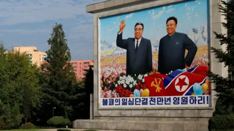 Reuters Portrait of Kim Il-sung and Kim Jong-il