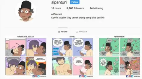 Twitter/Instagram Screenshot of @Alpantuni's comics