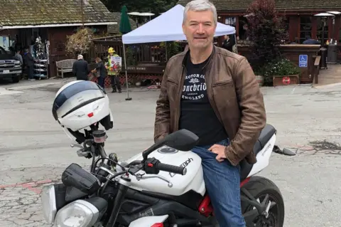 Anthony Shortland Anthony Shortland sitting on Triumph motorbike