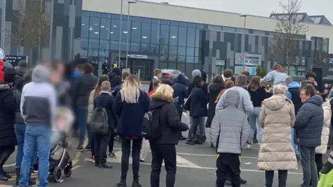 BBC Protesters at school